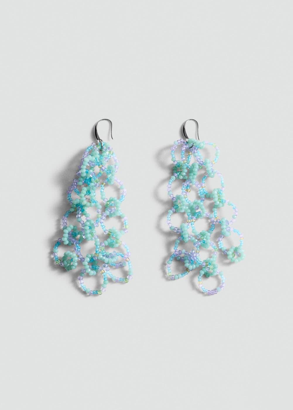 MANGO - Beaded pendant earrings - One size - Women Product Image