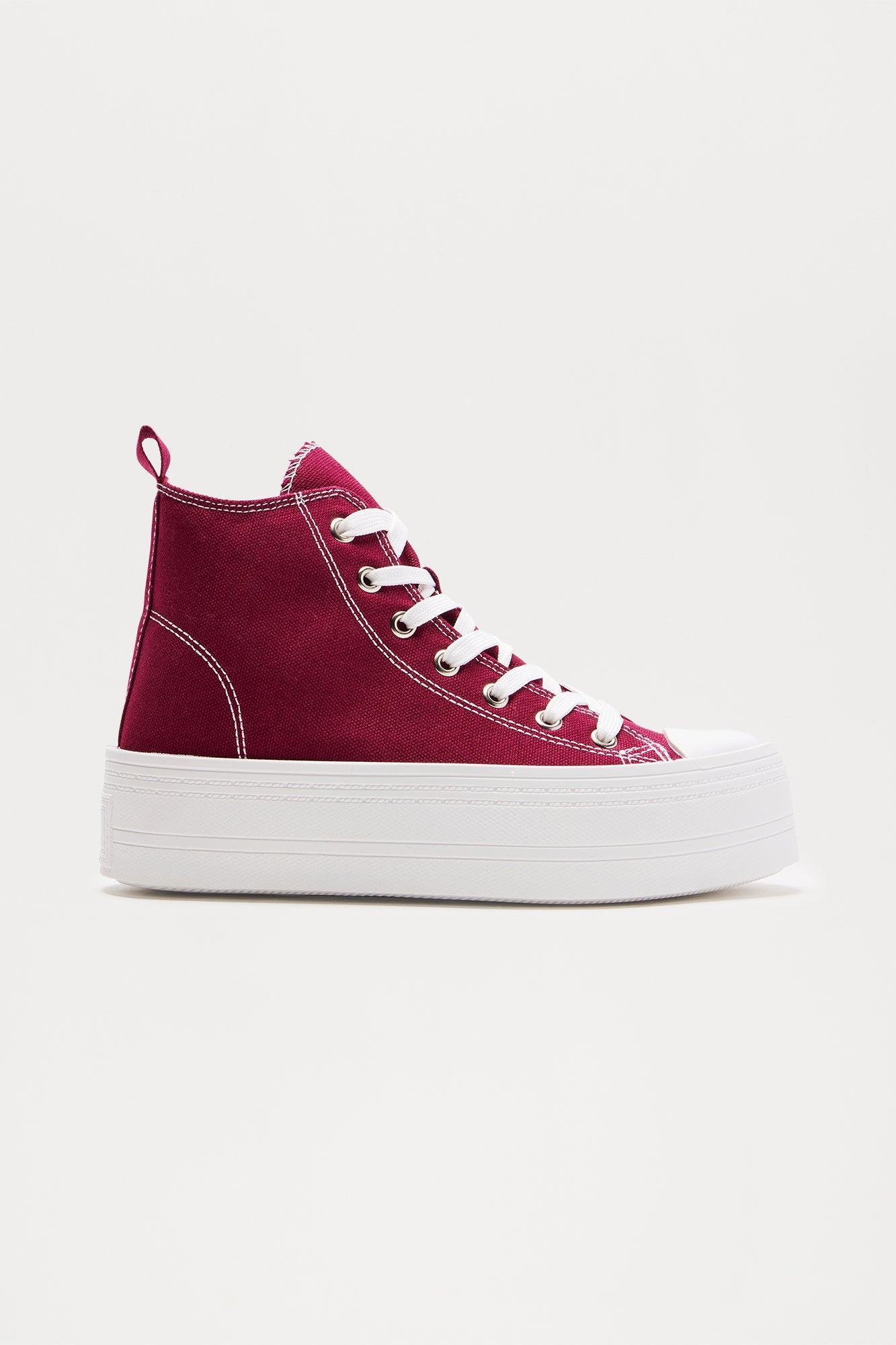 Joss Platform Sneakers - Wine Product Image