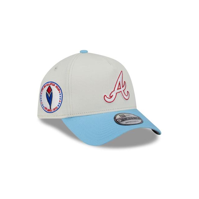 Atlanta Braves Chrome White 9FORTY A-Frame Snapback Hat Male Product Image