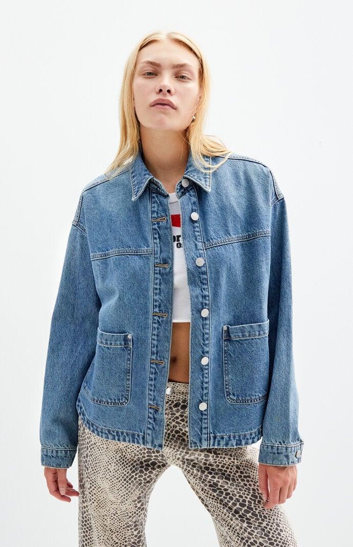 Women's Denim Shacket - Product Image