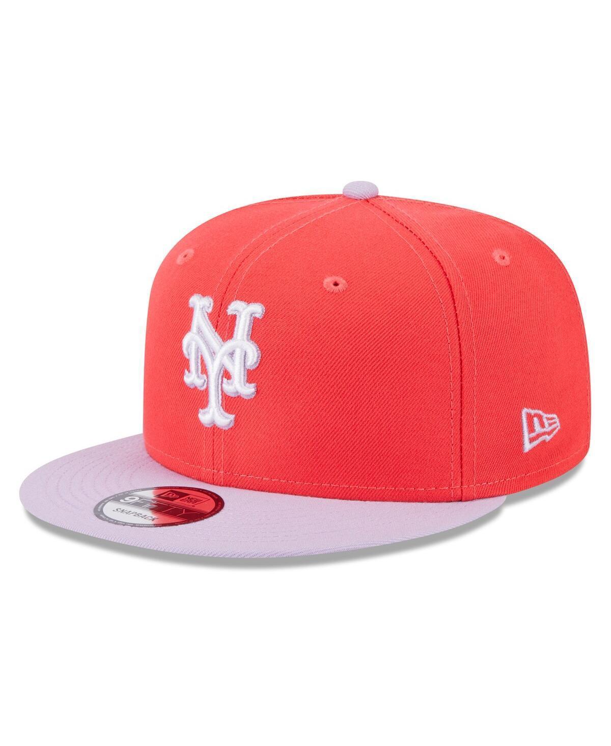 Mens New Era Red and Purple New York Mets Spring Basic Two-Tone 9FIFTY Snapback Hat - Red Product Image