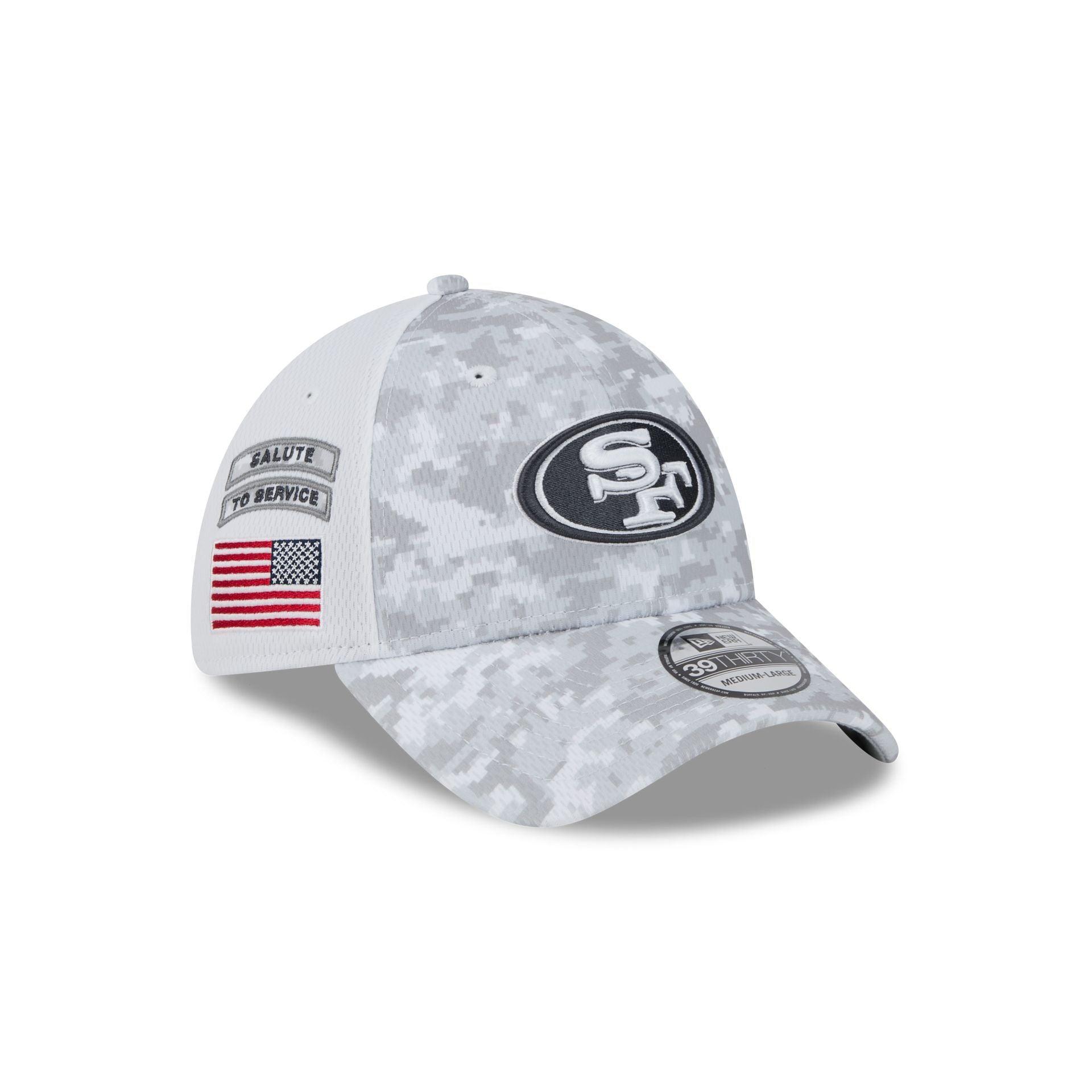 San Francisco 49ers 2024 Salute to Service 39THIRTY Stretch Fit Hat Male Product Image