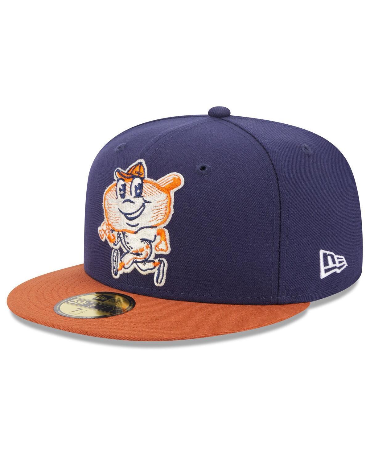 Mens New Era Navy Montgomery Biscuits Authentic Collection Alternate Logo 59FIFTY Fitted Hat Product Image