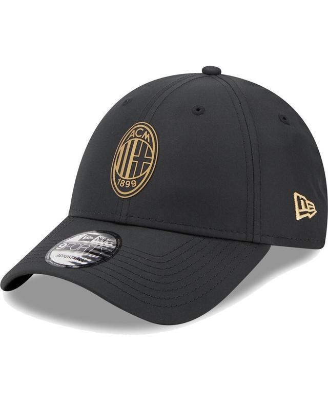 Mens New Era Black Ac Milan Black & Gold Pack 9FORTY Adjustable Hat Product Image