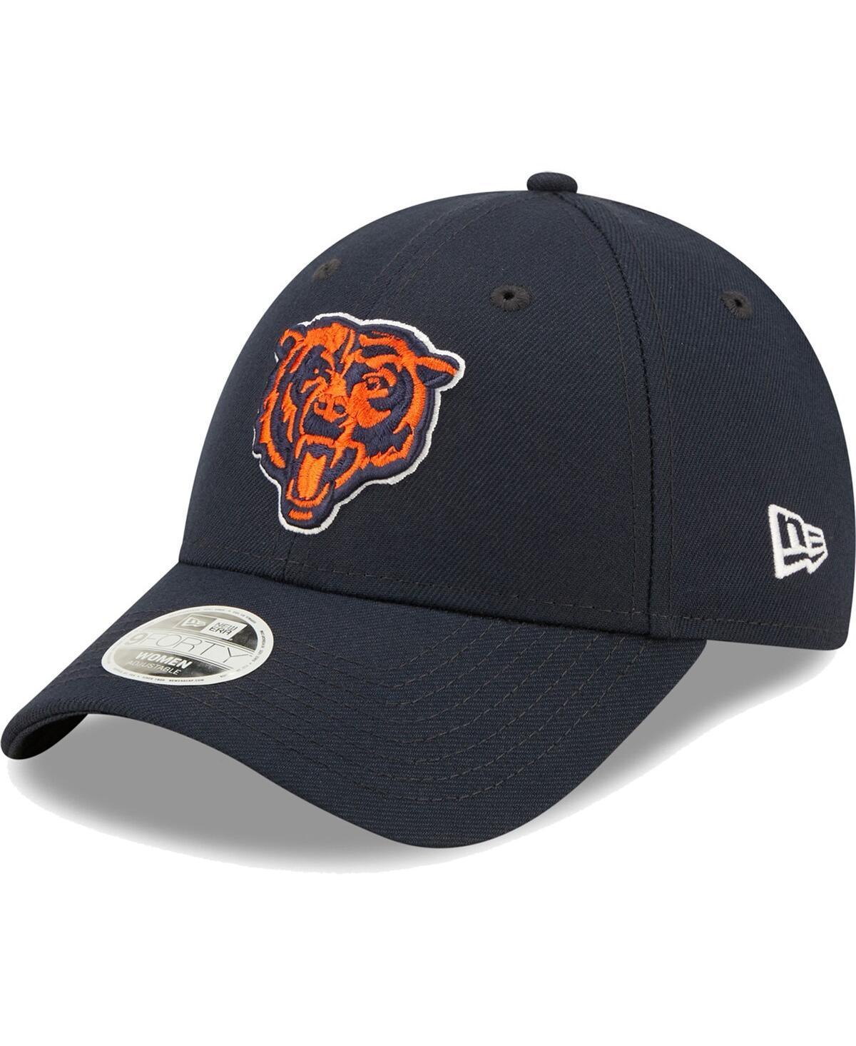 Womens New Era Chicago Bears Simple 9FORTY Adjustable Hat, Blue Product Image