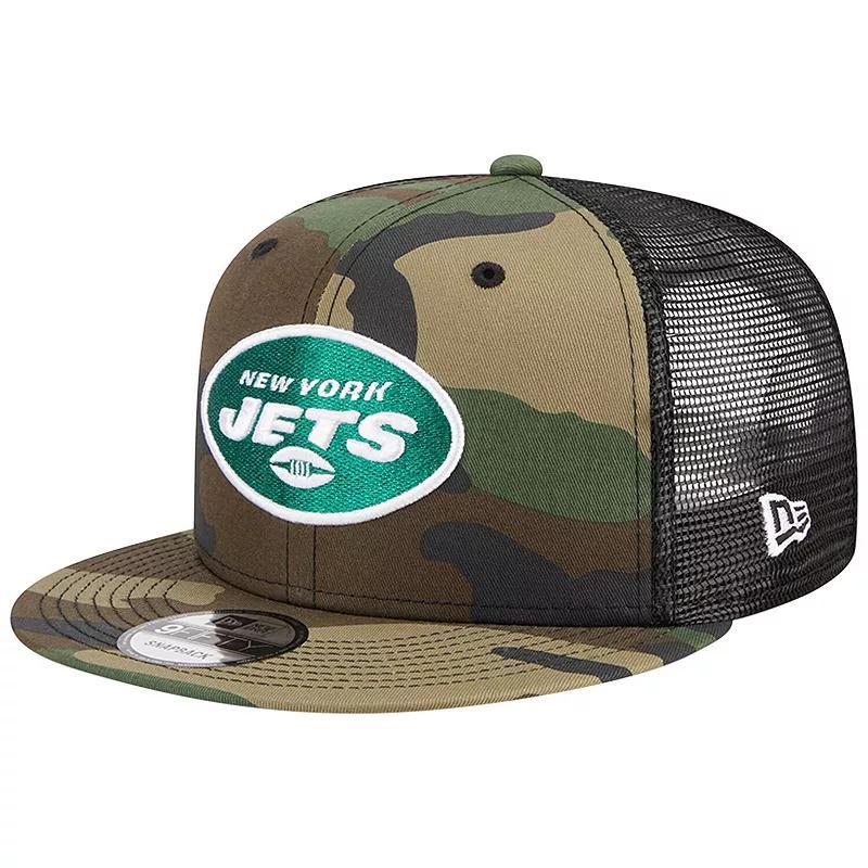 Mens New Era Camo New York Jets Main Trucker 9FIFTY Snapback Hat Product Image