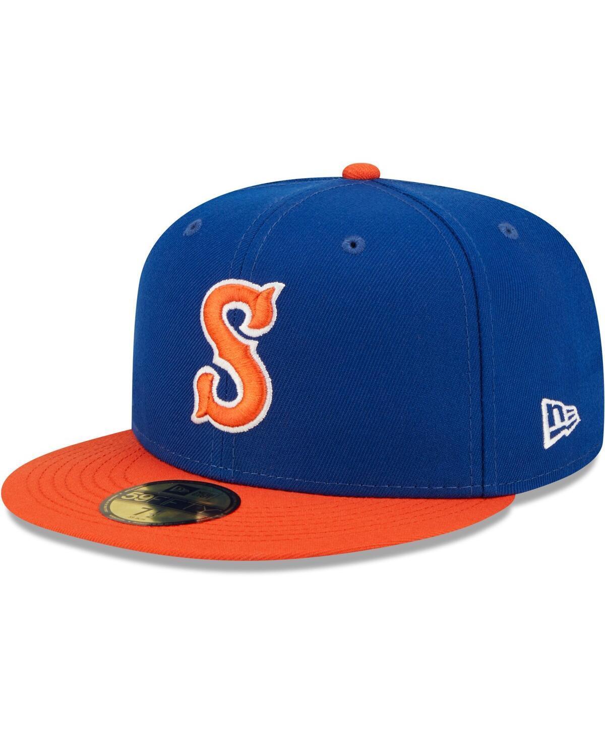 Mens New Era Blue Syracuse Mets Authentic Collection 59FIFTY Fitted Hat Product Image