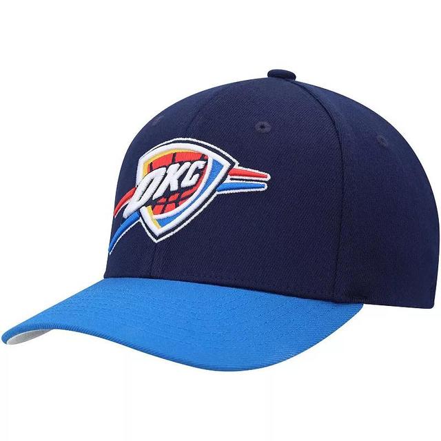 Mens Mitchell & Ness Navy Oklahoma City Thunder Mvp Team Two-Tone 2.0 Stretch-Snapback Hat - Navy Product Image