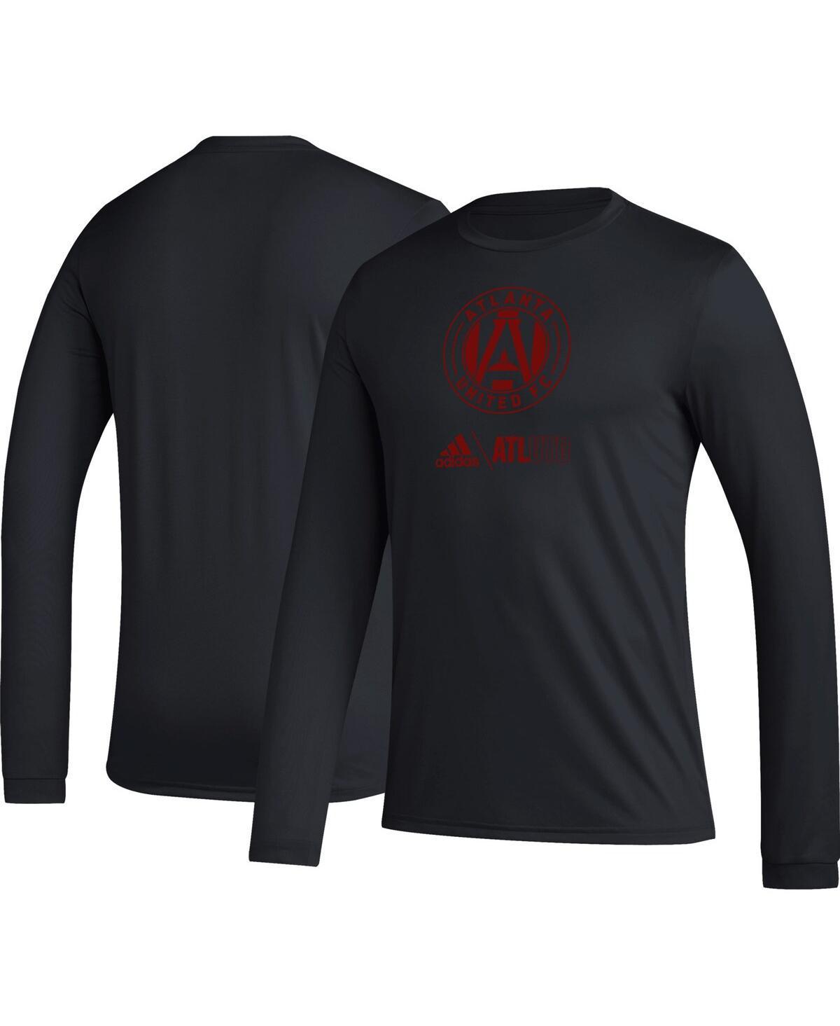 Mens adidas Black Atlanta United FC Icon Long Sleeve T-Shirt Product Image