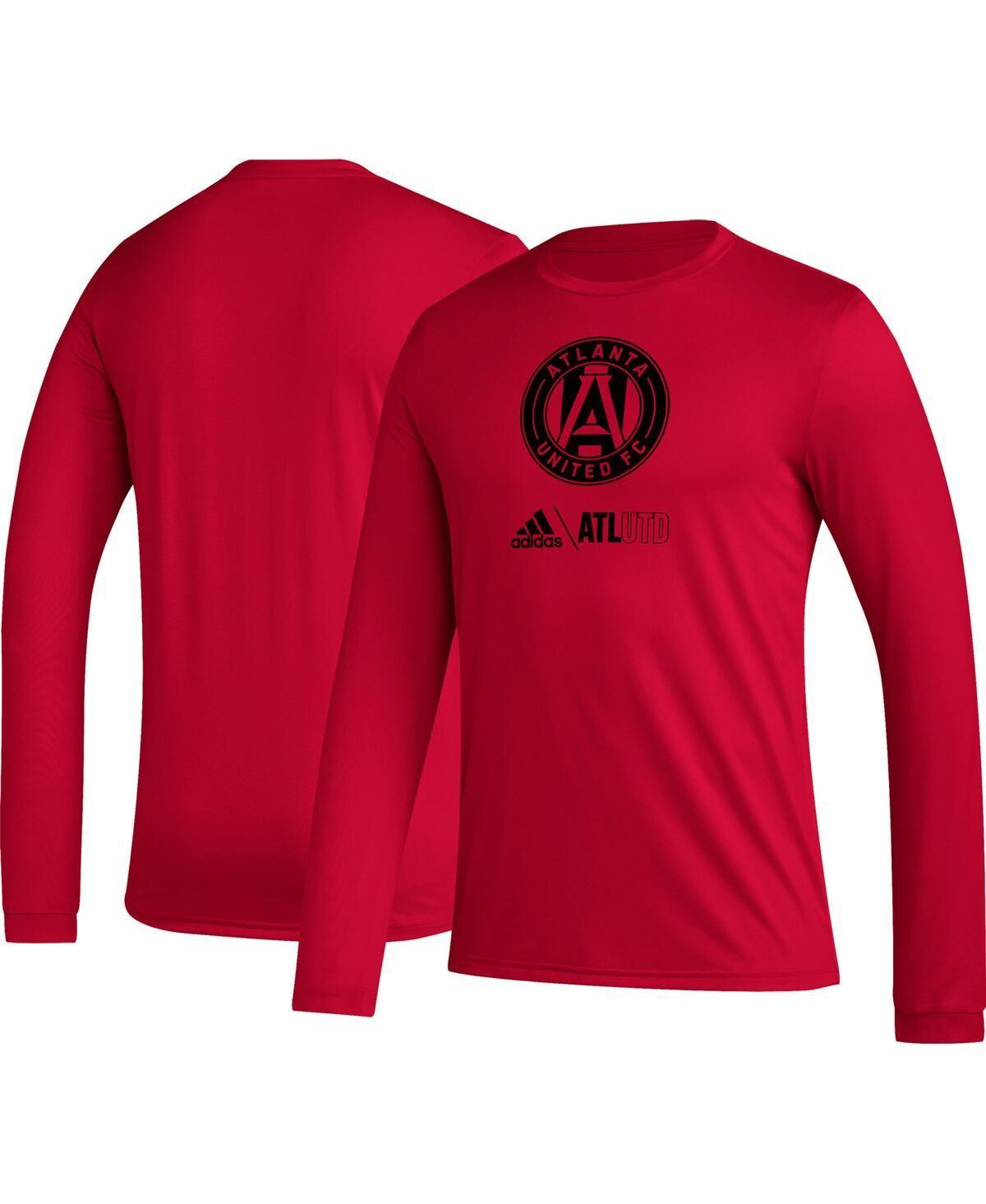 Mens adidas Red Atlanta United FC Icon Long Sleeve T-Shirt Product Image