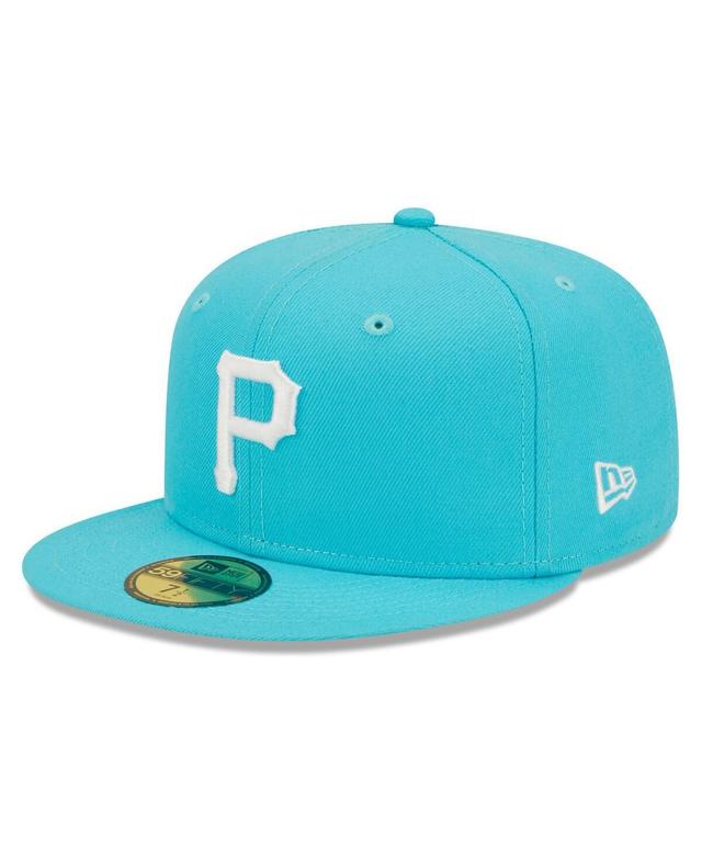 Mens New Era Blue Pittsburgh Pirates Vice Highlighter Logo 59FIFTY Fitted Hat Product Image