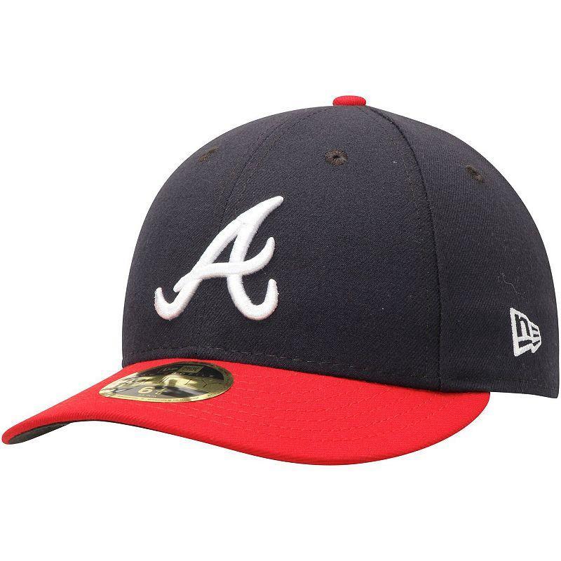 Mens New Era Navy/Red Atlanta Braves Home Authentic Collection On-Field Low Profile 59FIFTY Fitted Hat Product Image