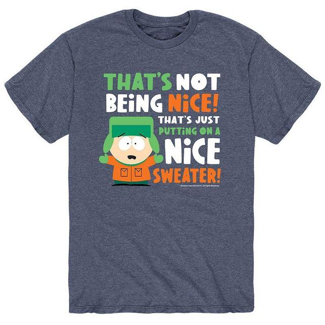 Mens South Park Nice Sweater Tee Grey Product Image