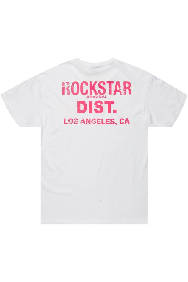 Dalasia White/Pink Oversized Tee Female Product Image