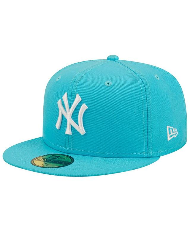 Mens New Era Blue New York Yankees Vice Highlighter Logo 59FIFTY Fitted Hat Product Image