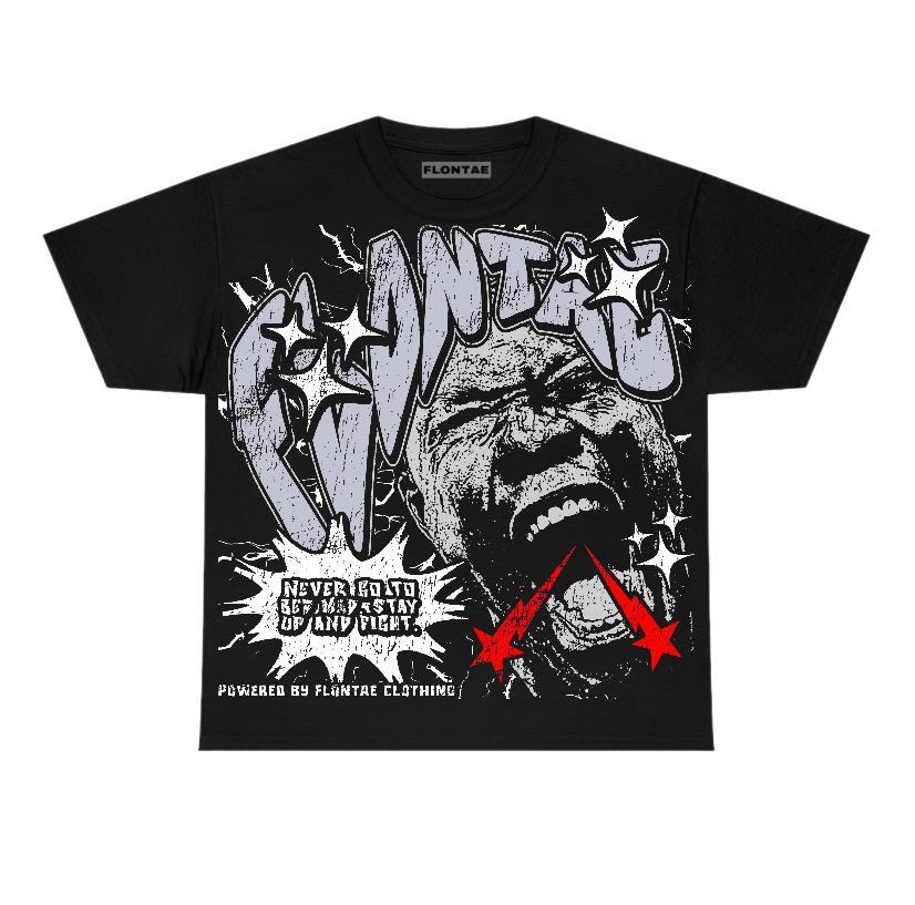 Black Cement 3s Flontae T-Shirt Never Quit Graphic Product Image