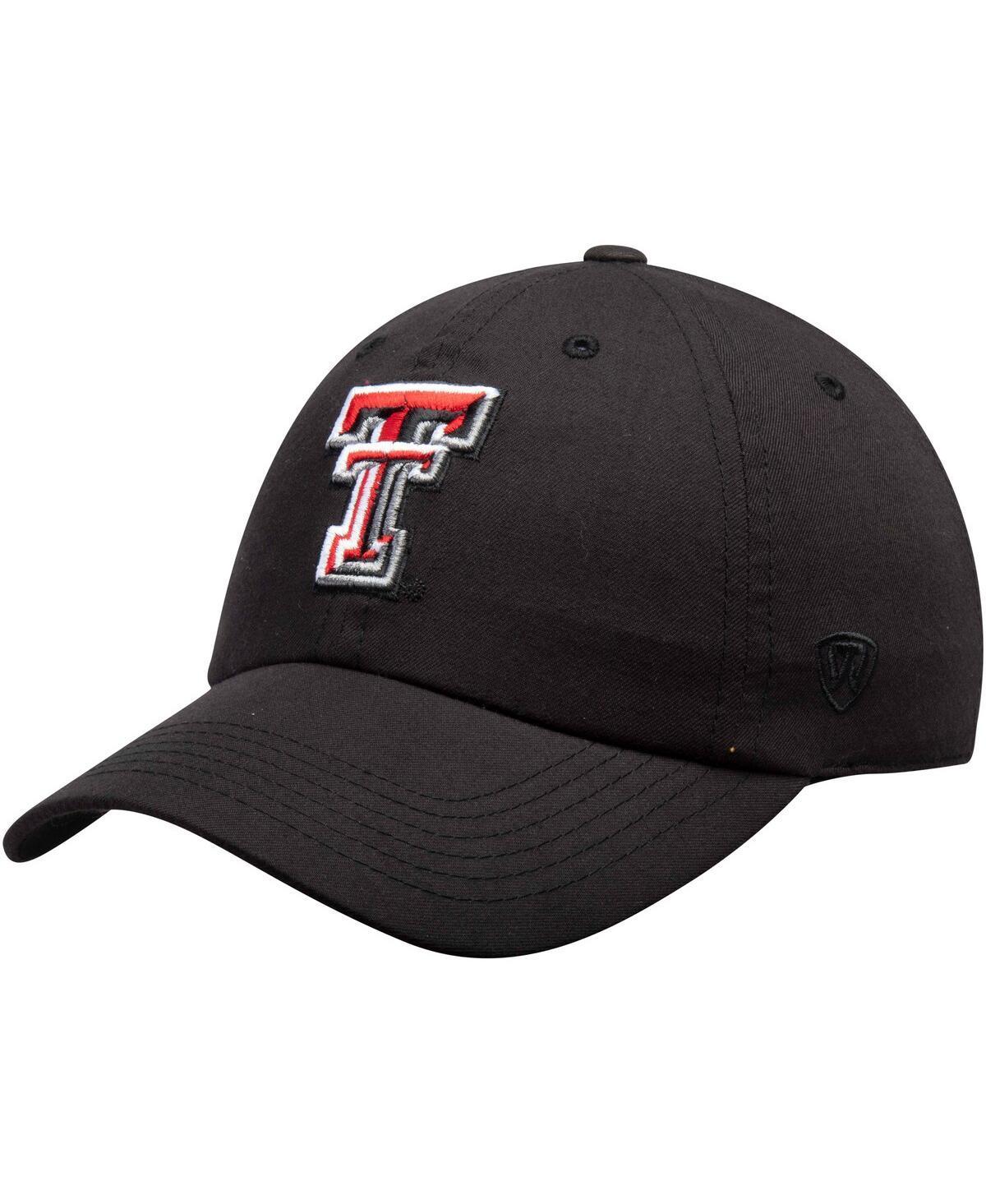 Mens Black Texas Tech Red Raiders Primary Logo Staple Adjustable Hat Product Image