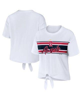 Womens Wear by Erin Andrews White New York Mets Front Tie T-shirt Product Image