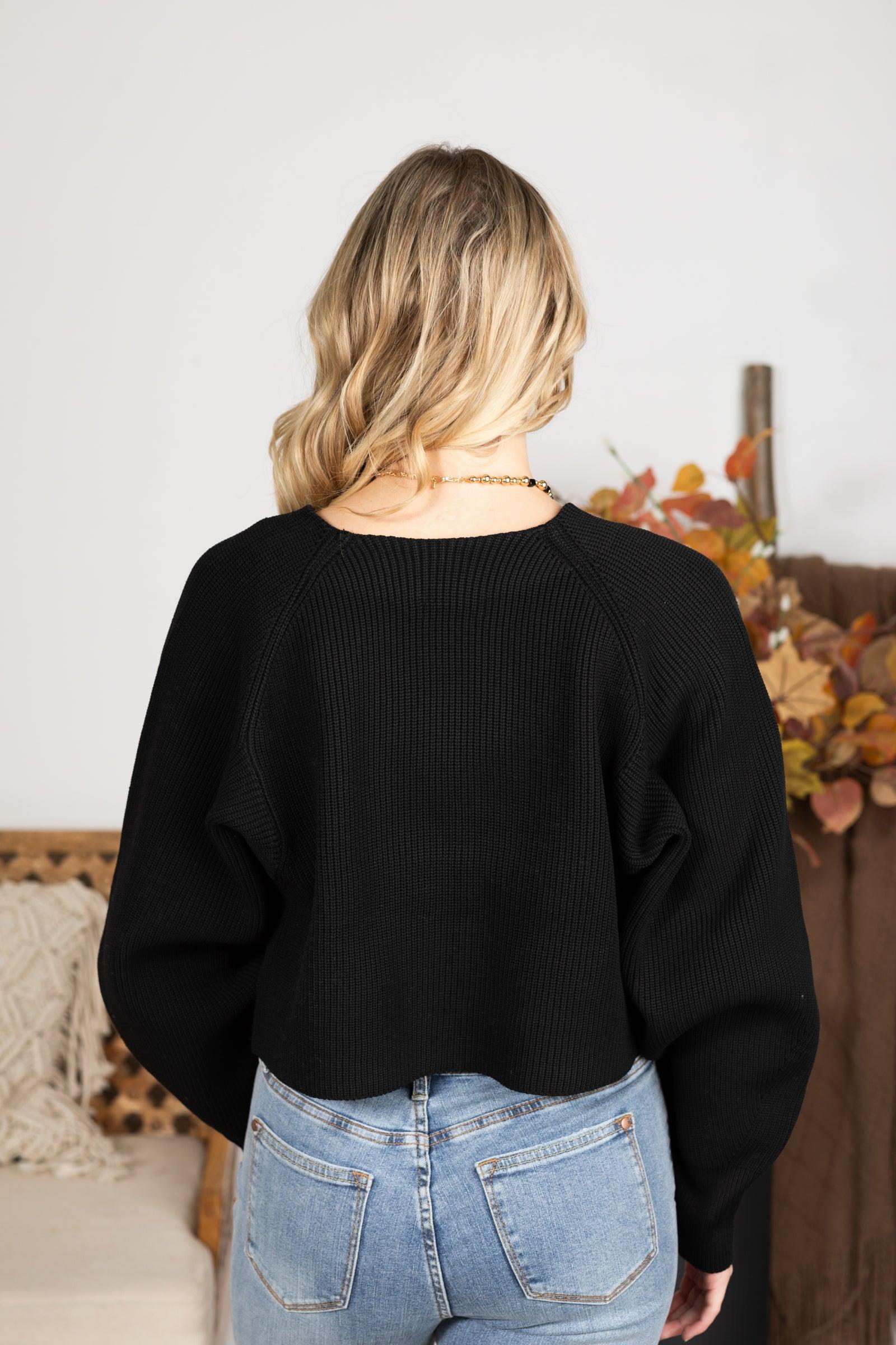 V-Neck Ribbed Cardigan Product Image