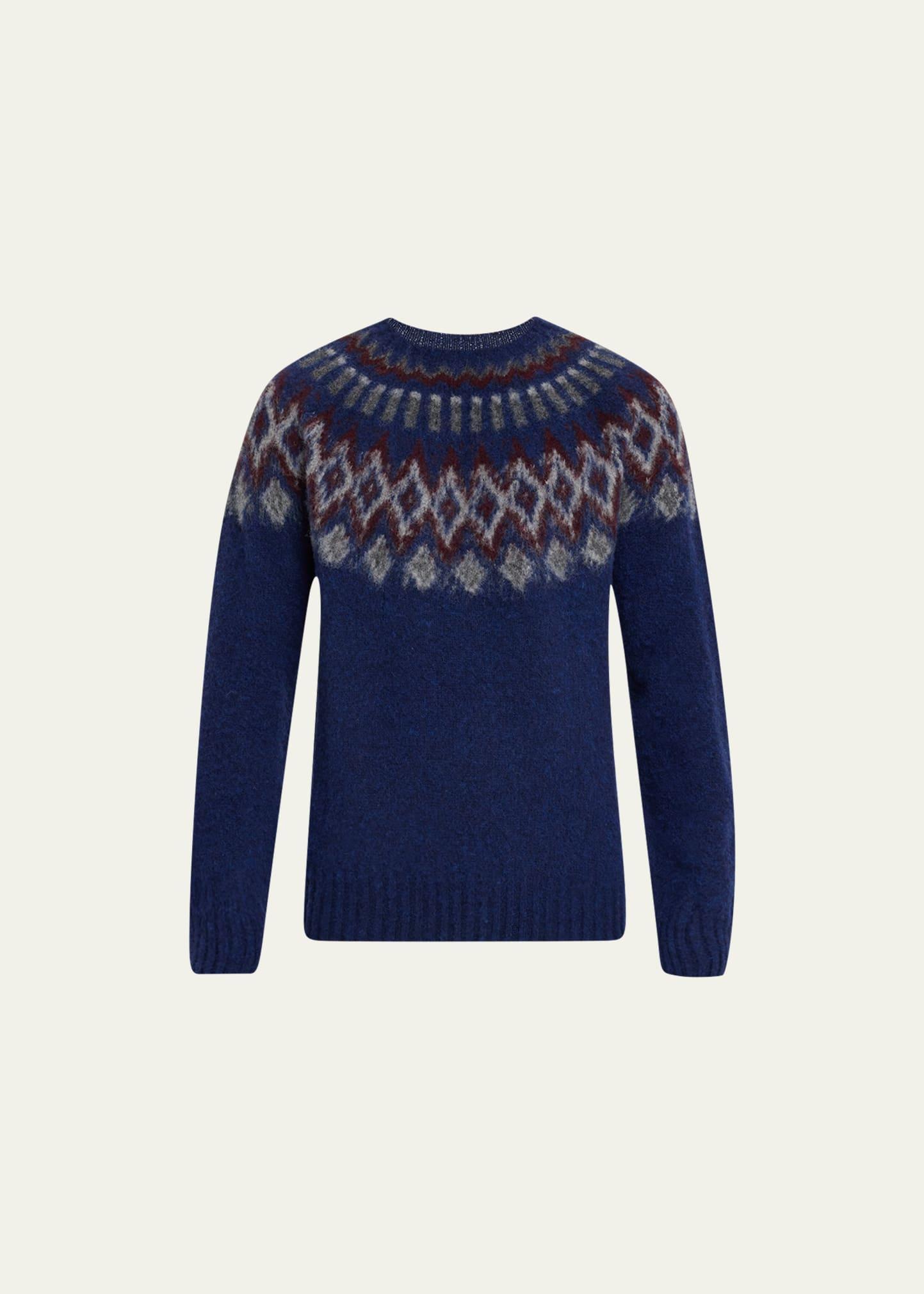 Mens Fair Isle Wool Sweater Product Image