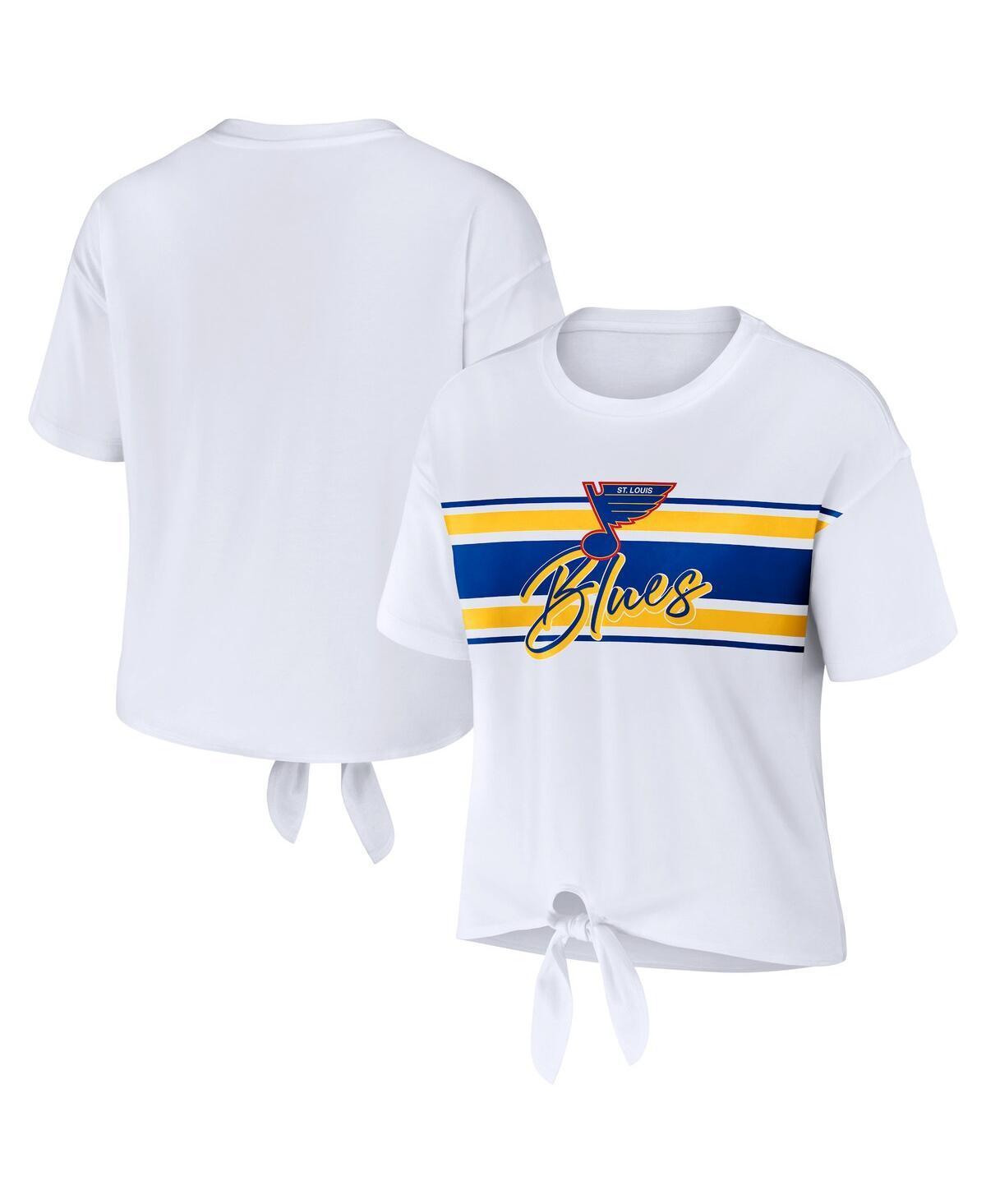 Womens Wear by Erin Andrews White St. Louis Blues Front Knot T-shirt Product Image