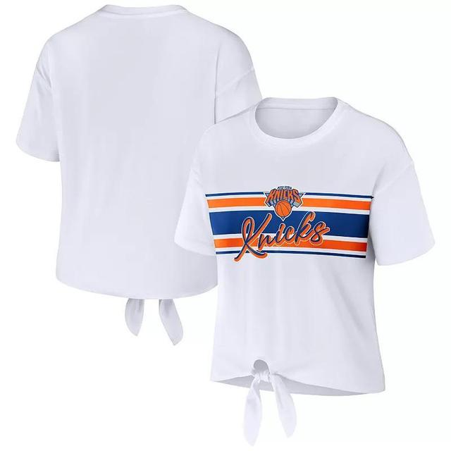 Womens WEAR by Erin Andrews New York Knicks Tie-Front T-Shirt Product Image