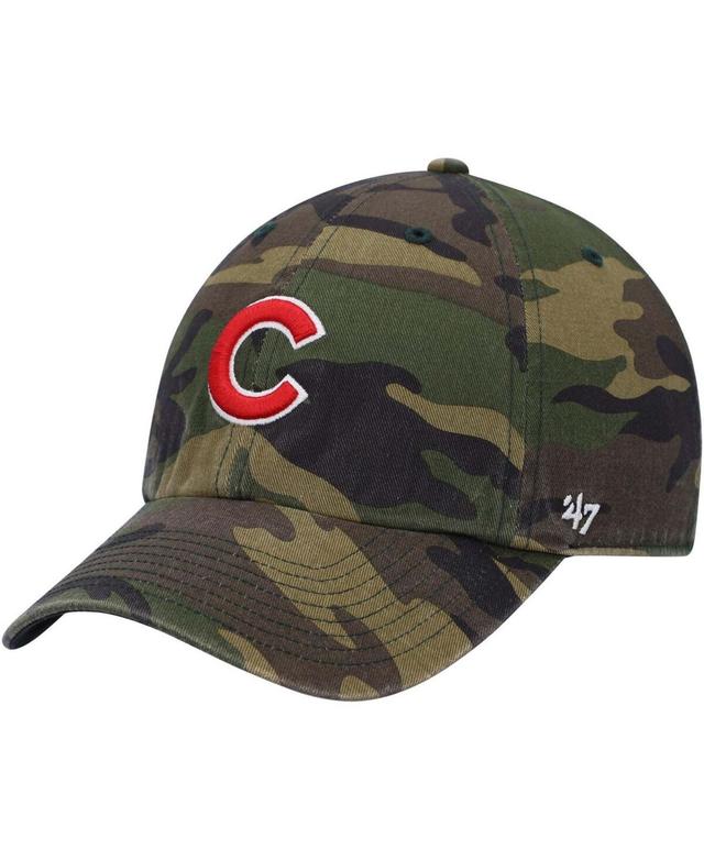 Mens Camo Chicago Cubs Logo Clean Up Adjustable Hat Product Image