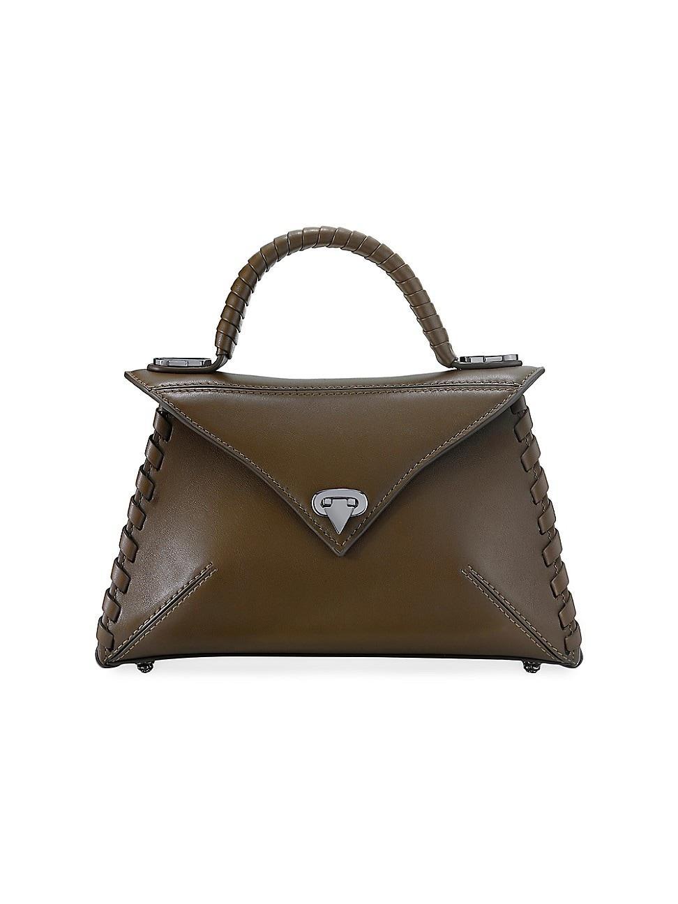 Womens LJ Handbag Small in Leather with Gunmetal Hardware Product Image