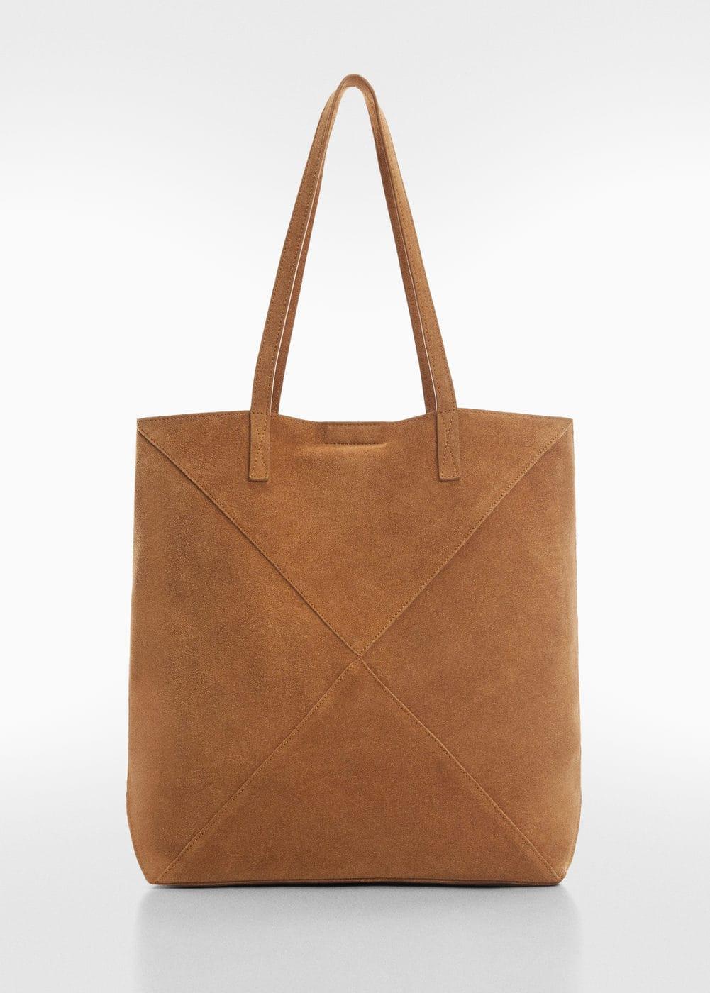 MANGO - Leather shopper bag - One size - Women Product Image