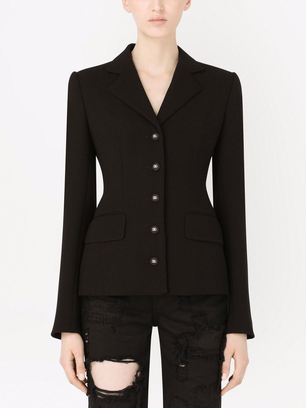 DOLCE & GABBANA Button-front Blazer In Black Product Image