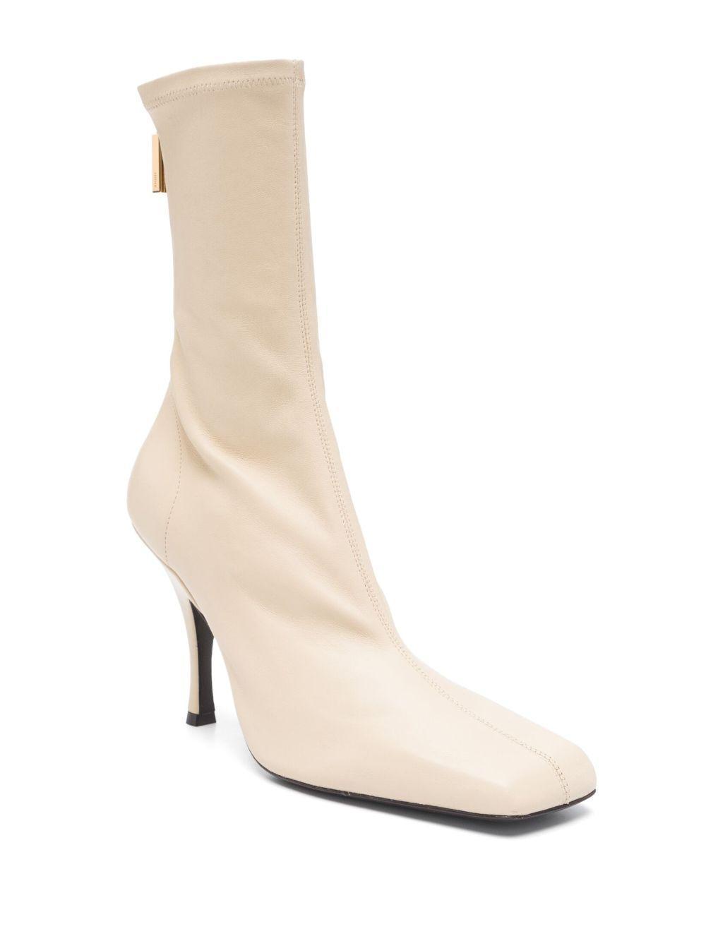 Eva Mid Calf Boot in Sand Nappa Leather Product Image