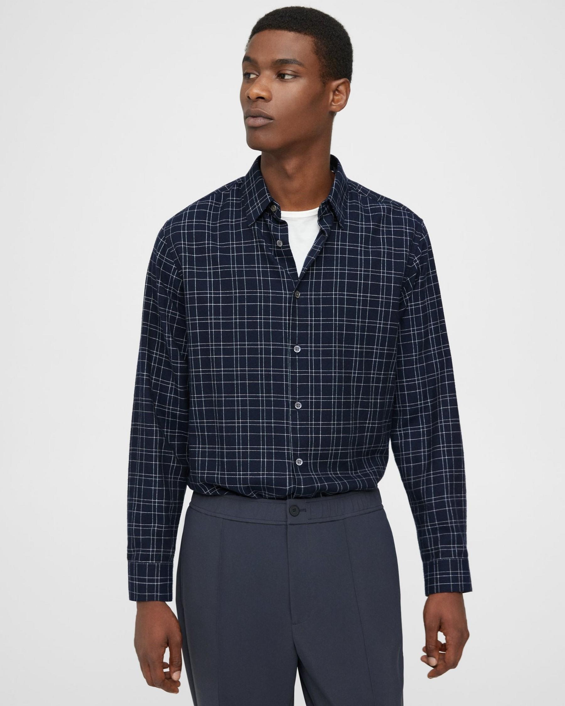 Irving Shirt in Grid Cotton Product Image