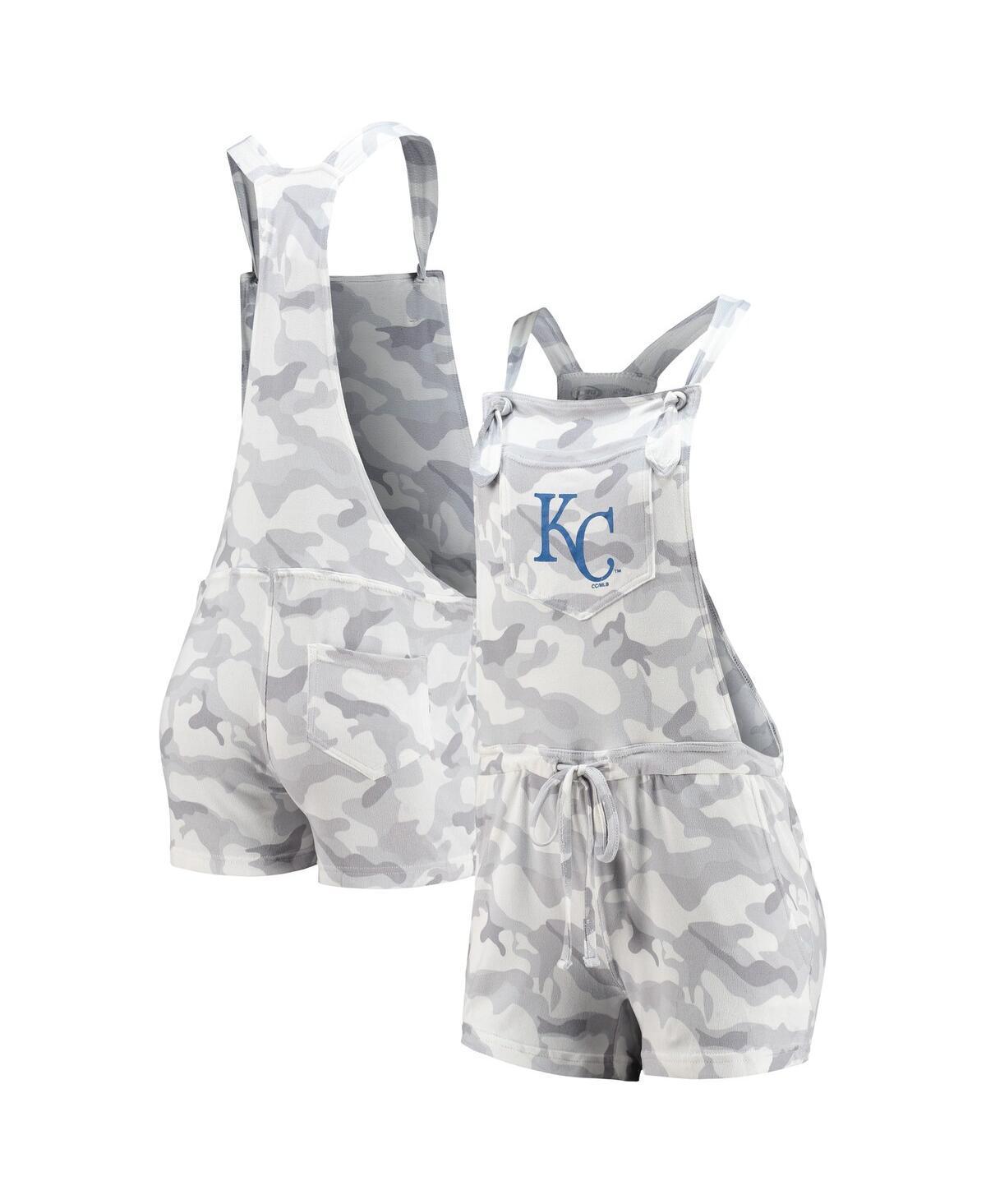 Womens Concepts Sport Gray Kansas City Royals Camo Overall Romper Product Image