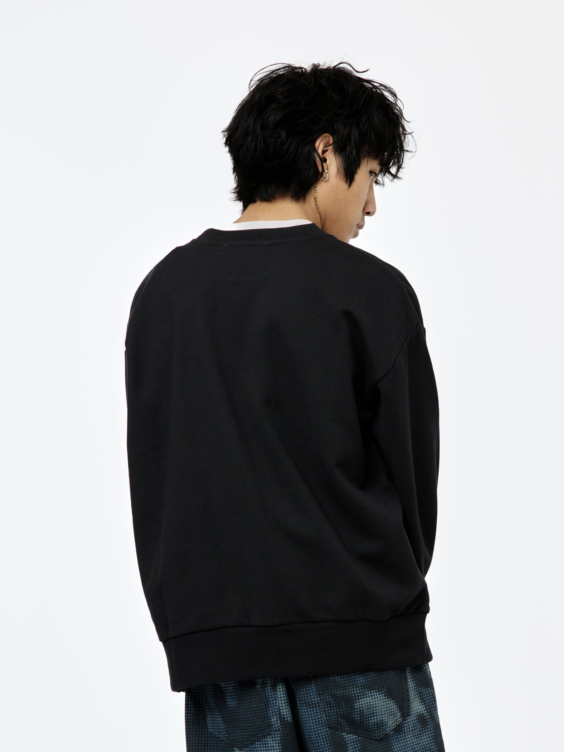 Long -Sleeved Sweatshirt Crewneck (Nero) Product Image