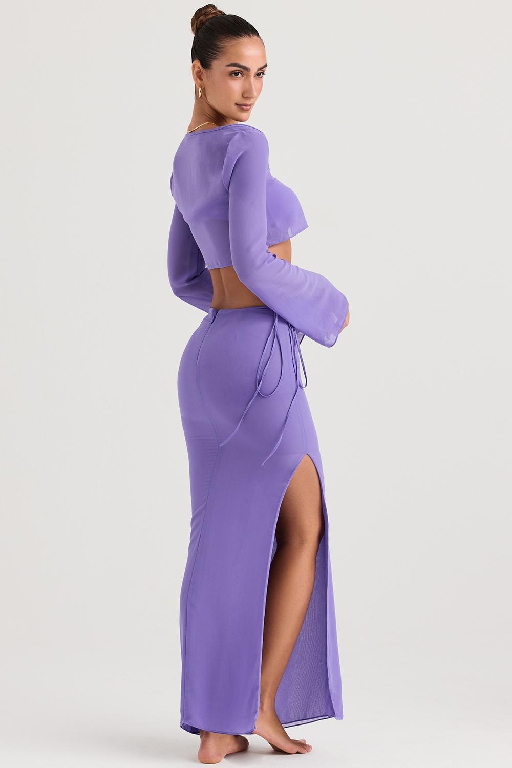 Amalfi Violet Cutout Maxi Skirt Product Image