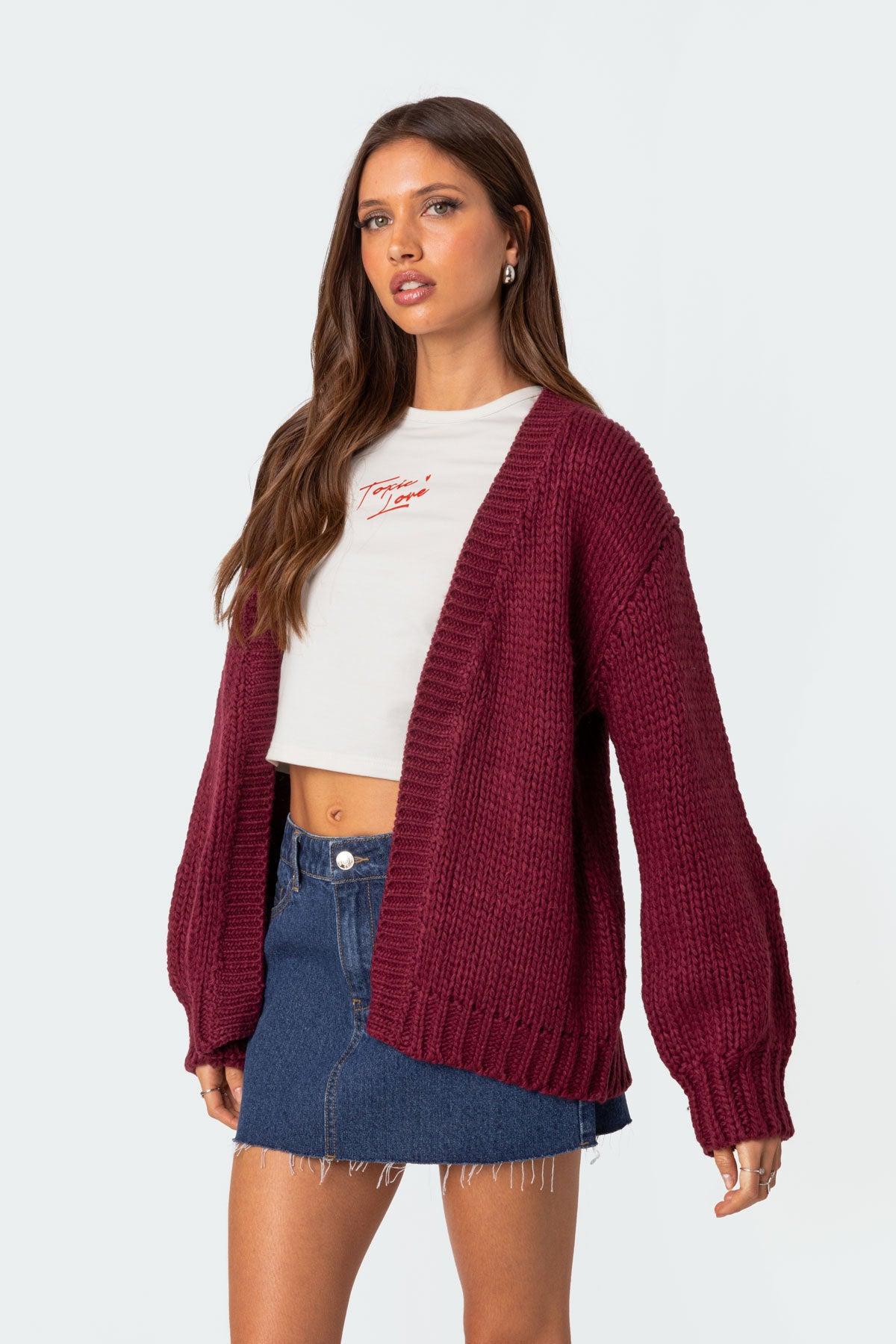 Anina Oversized Knit Cardigan Product Image