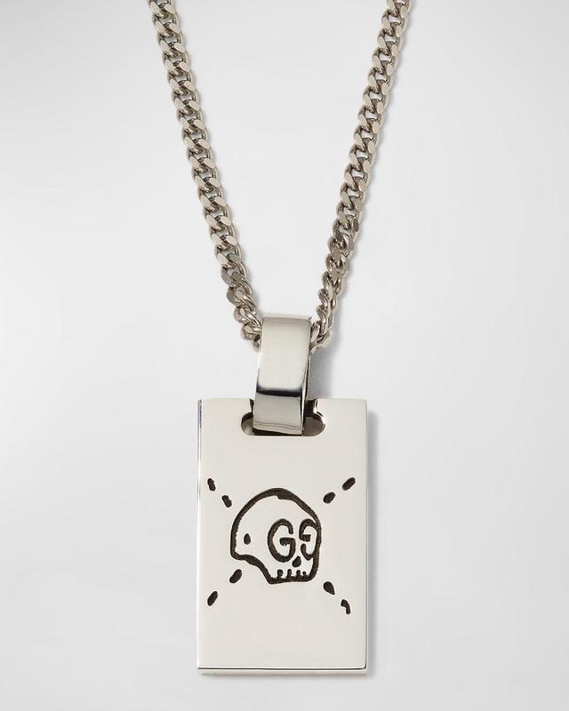 Mens GucciGhost Sterling Silver Necklace Product Image