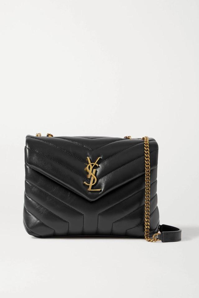 SAINT LAURENT Loulou Small Quilted Leather Shoulder Bag In Black Product Image