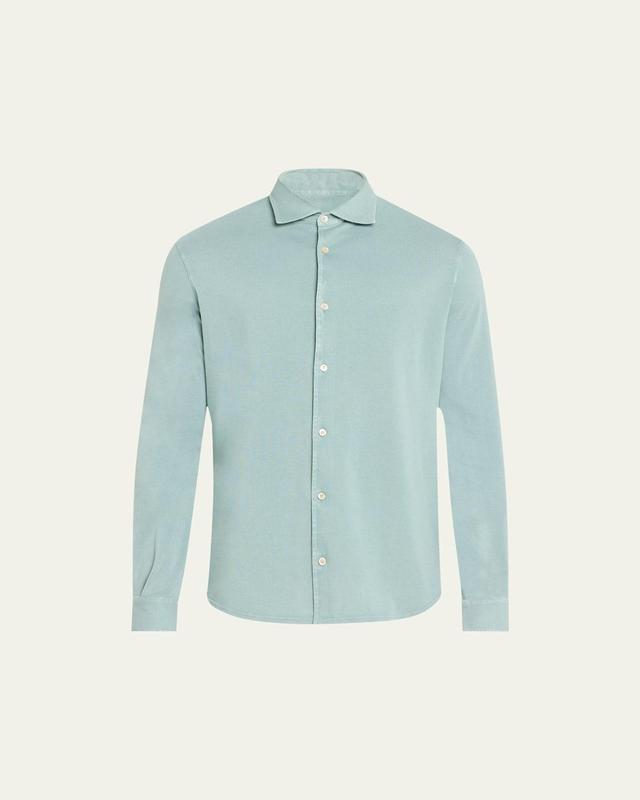 Mens Frosted Pique Casual Button-Down Shirt Product Image