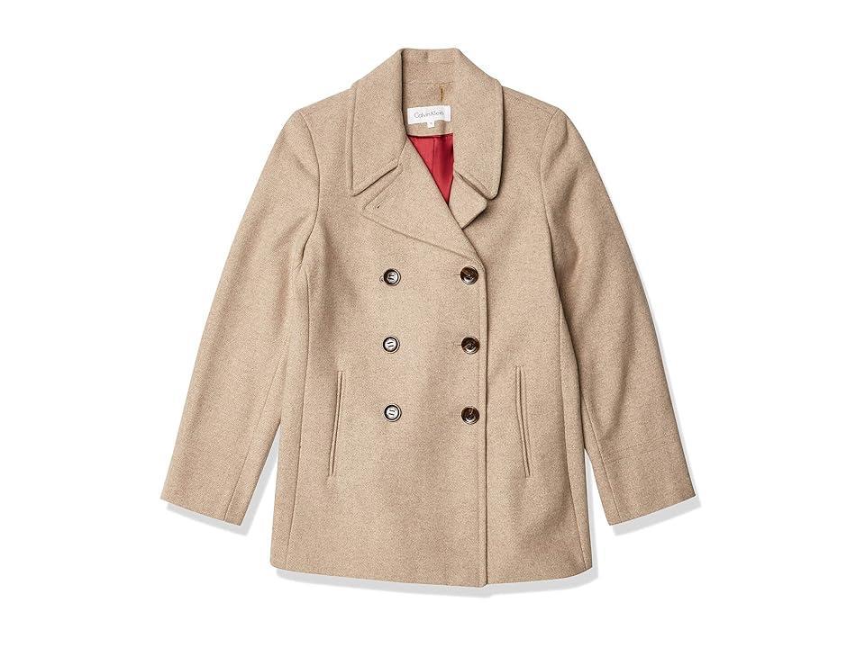 Calvin Klein Women's Double Breasted Peacoat (Petite, Standard, Plus) (Omt) Women's Coat Product Image