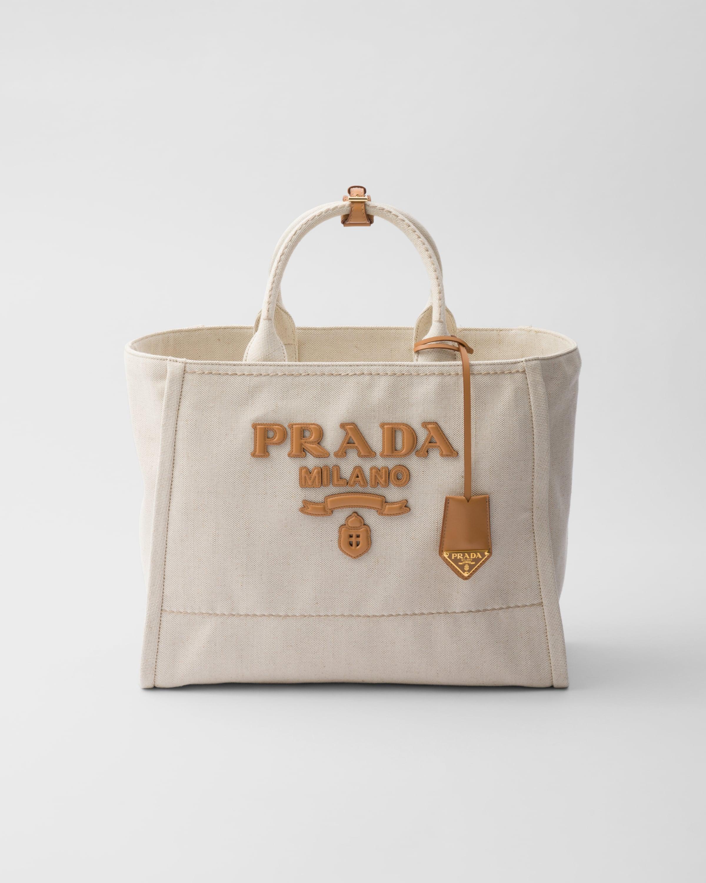 Large linen blend tote bag Product Image