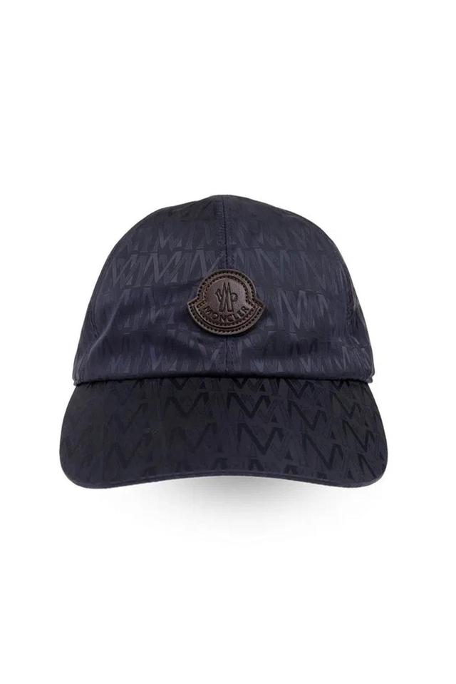 MONCLER Logo Patch Baseball Cap In Navy Product Image