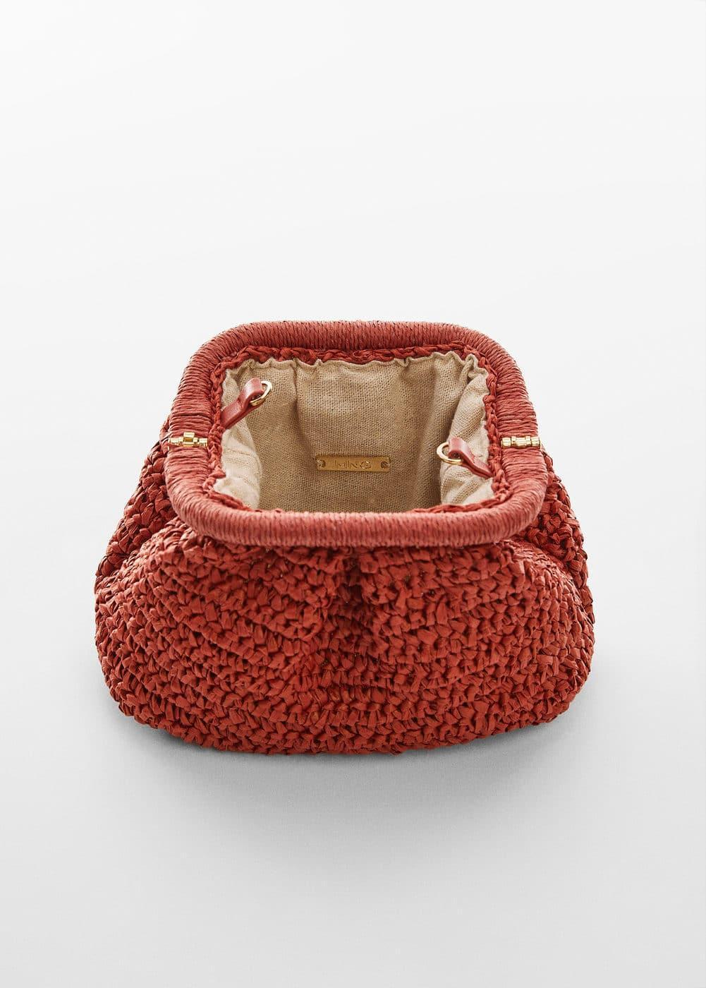 MANGO - Rattan clutch bag - One size - Women Product Image