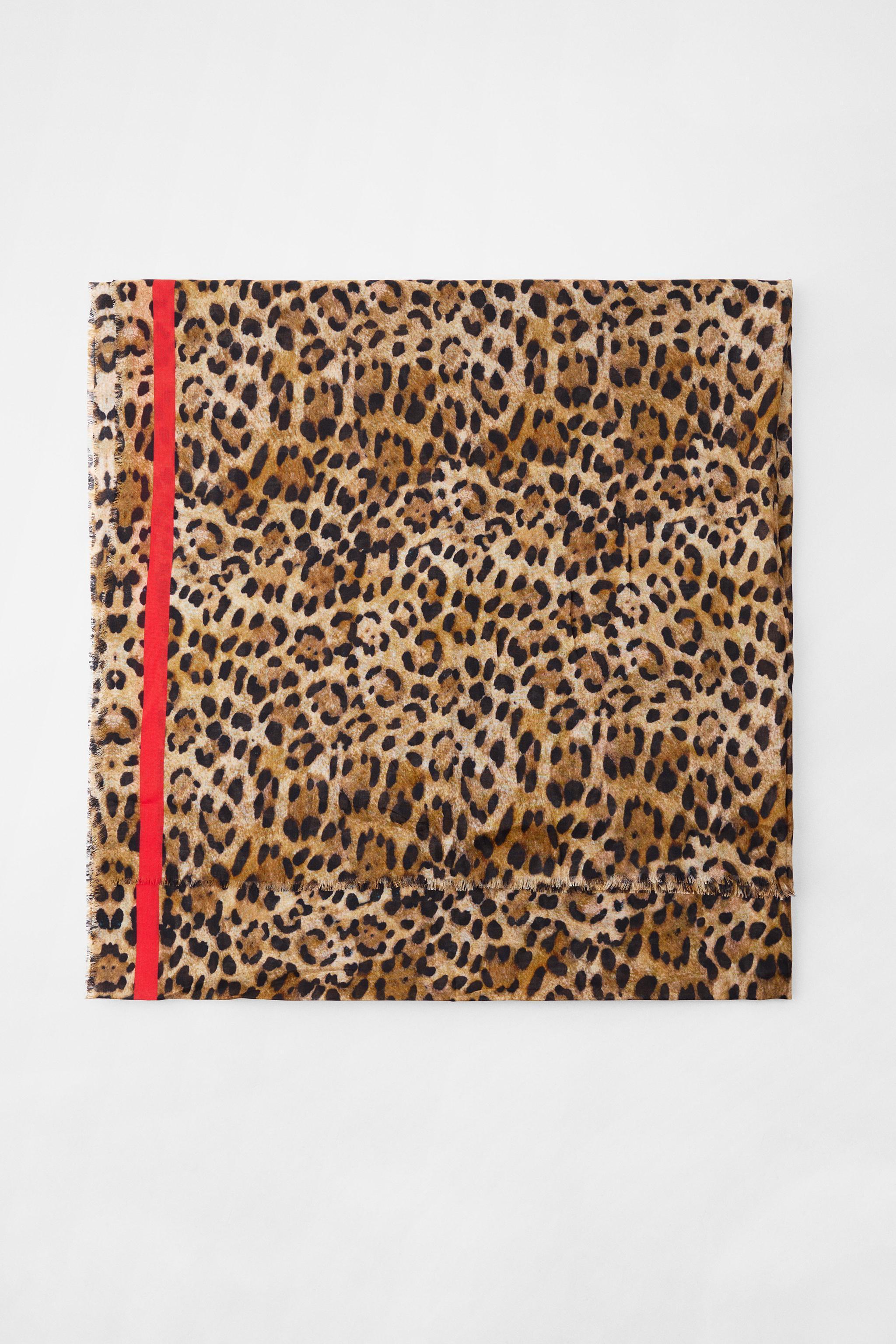 ANIMAL PRINT SILK MODAL SCARF Product Image