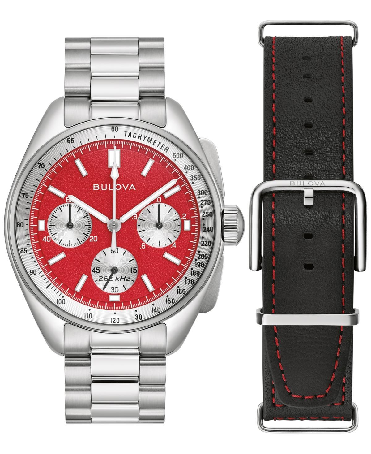 Bulova Mens Lunar Pilot Chronograph Stainless Steel Bracelet Watch Product Image