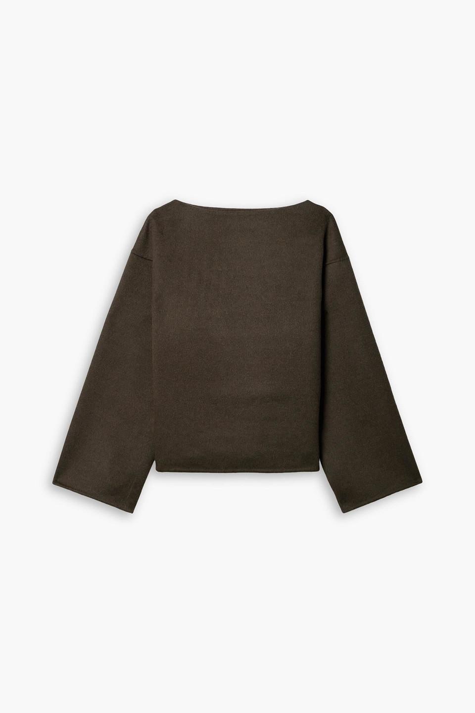 Brushed Wool Sweater In Chocolate Product Image