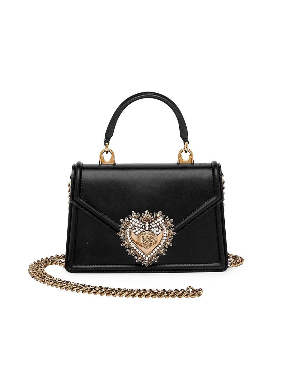 Dolce & Gabbana Mini Devotion Leather Top Handle Bag Product Image