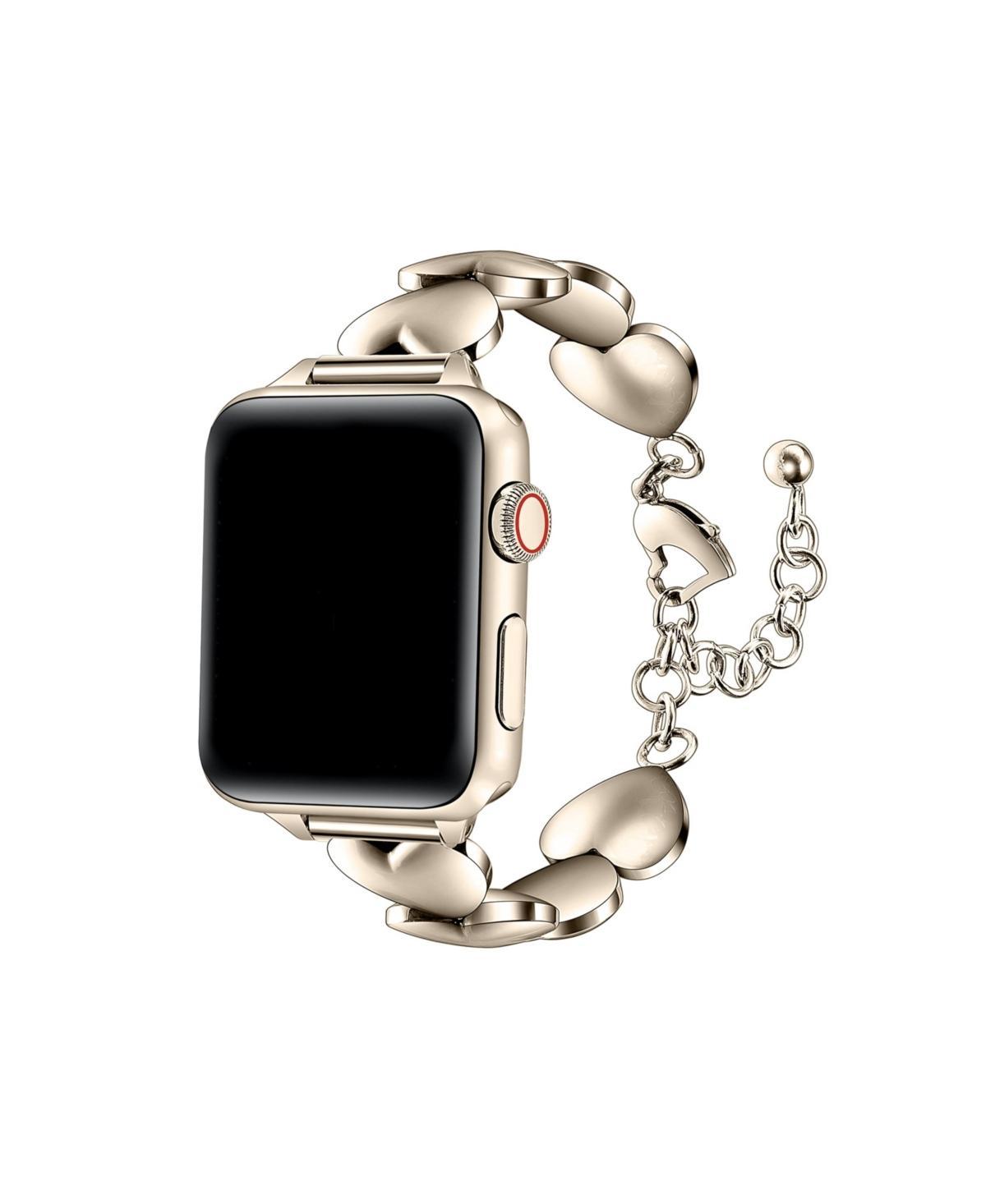 Posh Tech Womens Lover Heart Stainless Steel Band for Apple Watch 38mm, 40mm, 41mm Product Image