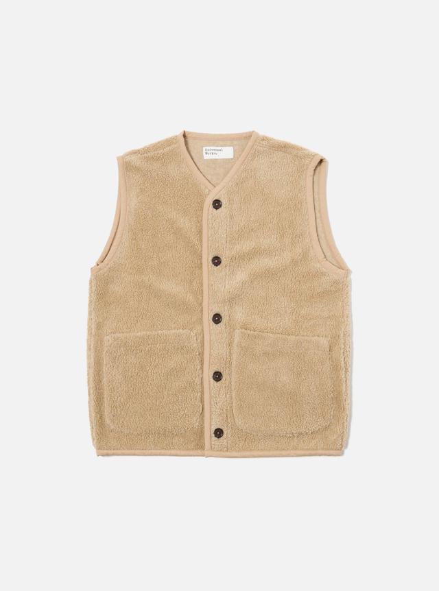 Universal Works Lancaster Gilet in Stone Mountain Fleece Product Image