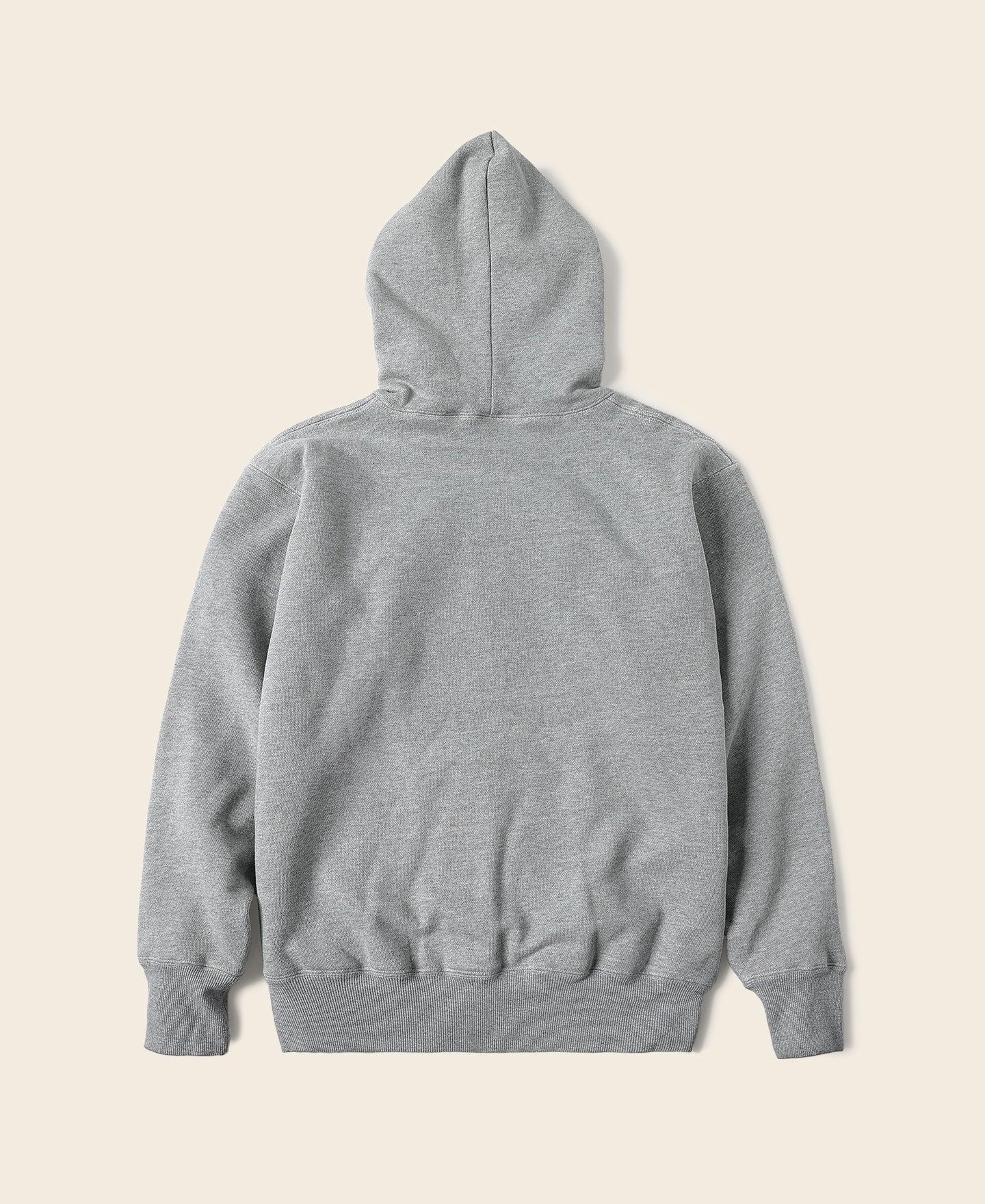 1950s Wind Shield Full-Zip Thermal Hoodie - Gray Product Image